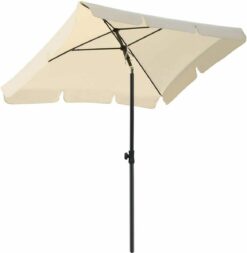 Polaza® Parasol - Parasols - Zweefparasol - Parasol Met Voet - Stokparasol Parasol zonder Voetstuk - Strandparasol - Beige