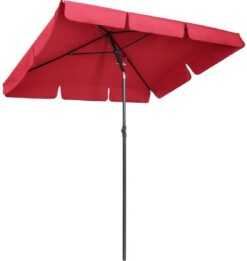 Polaza® Parasol - Parasols - Zweefparasol - Parasol Met Voet - Stokparasol Parasol zonder Voetstuk - Strandparasol - Rood