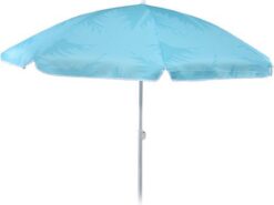 Strandparasol - 180 cm - Blauw - Met knikarm